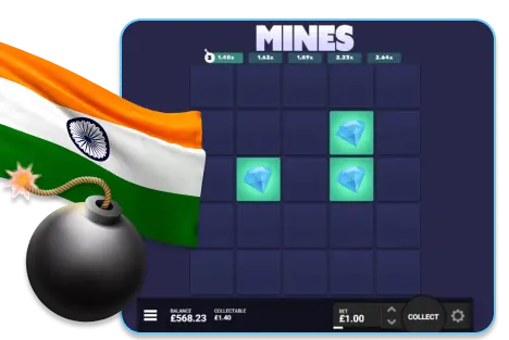 Mines game in Indian online casinos